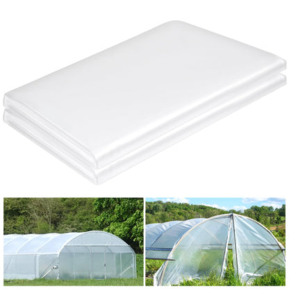 10 x 20 FT Clear Greenhouse Plastic Sheeting, 6 Mil Polyethylene Film Heavy Duty, Water Sun Frost Wind Dust Resistant Winter Hoop House Toughness Plastic Cover for Farming, Gardening, Agriculture,DIY