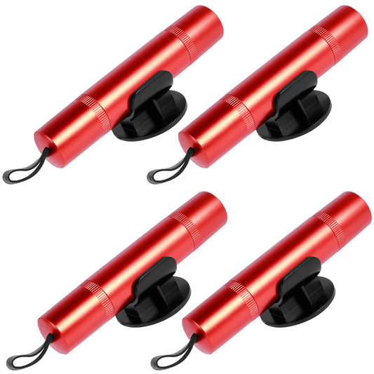 4 Pack Car Safety Hammer Emergency Escape Tool One Second Window Breaker Seatbelt Cutter 2 in 1 Seat Belt Cutter and Glass Breaker Life-Saving Emergency Artifact for Car Auto (Red)