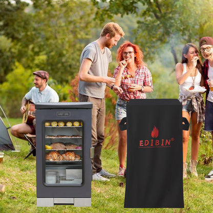 Smoker Grill Cover Fit for East Oak 30" Digital Electric Smoker,Heavy Duty 600D Square Smoker Grill Cover for East Oak 30 inch Electric Smoker