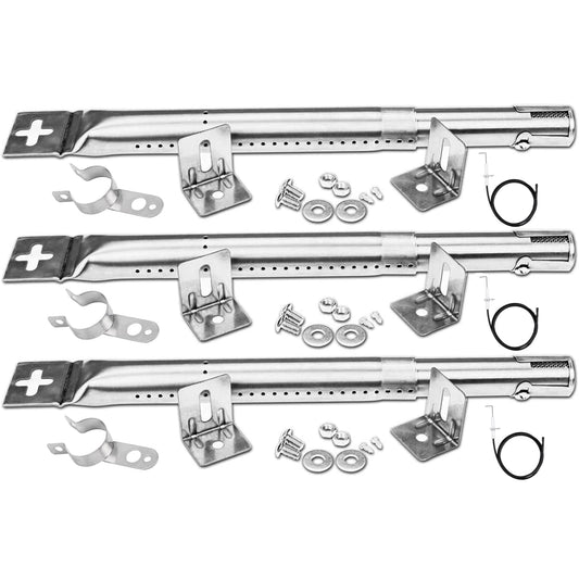 GFTIME 12 to17.5 Burner Universal Adjustable Stainless Steel Burner Pipe Replacement for Perfect Flame, Master Forge, Uniflame, Coleman, Black &Decker, Grillmaster, Grill Chef, Costco, Lowes, 3 Pack