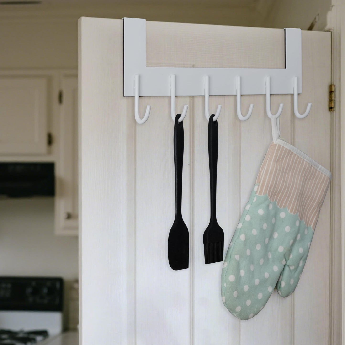WEBI Over The Door Hooks for Hanging Door Hanger,Over Door Coat Rack Hanger for Towels,Clothes,Behind Back of Bathroom,White