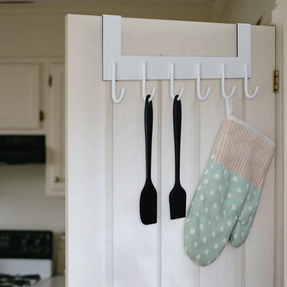WEBI Over The Door Hooks for Hanging Door Hanger,Over Door Coat Rack Hanger for Towels,Clothes,Behind Back of Bathroom,White