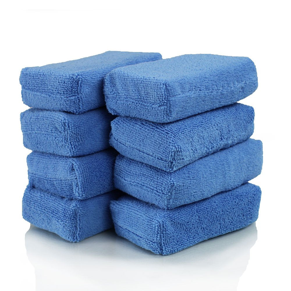 Chemical Guys Premium Grade Microfiber Applicators, Blue (Pack of 8)