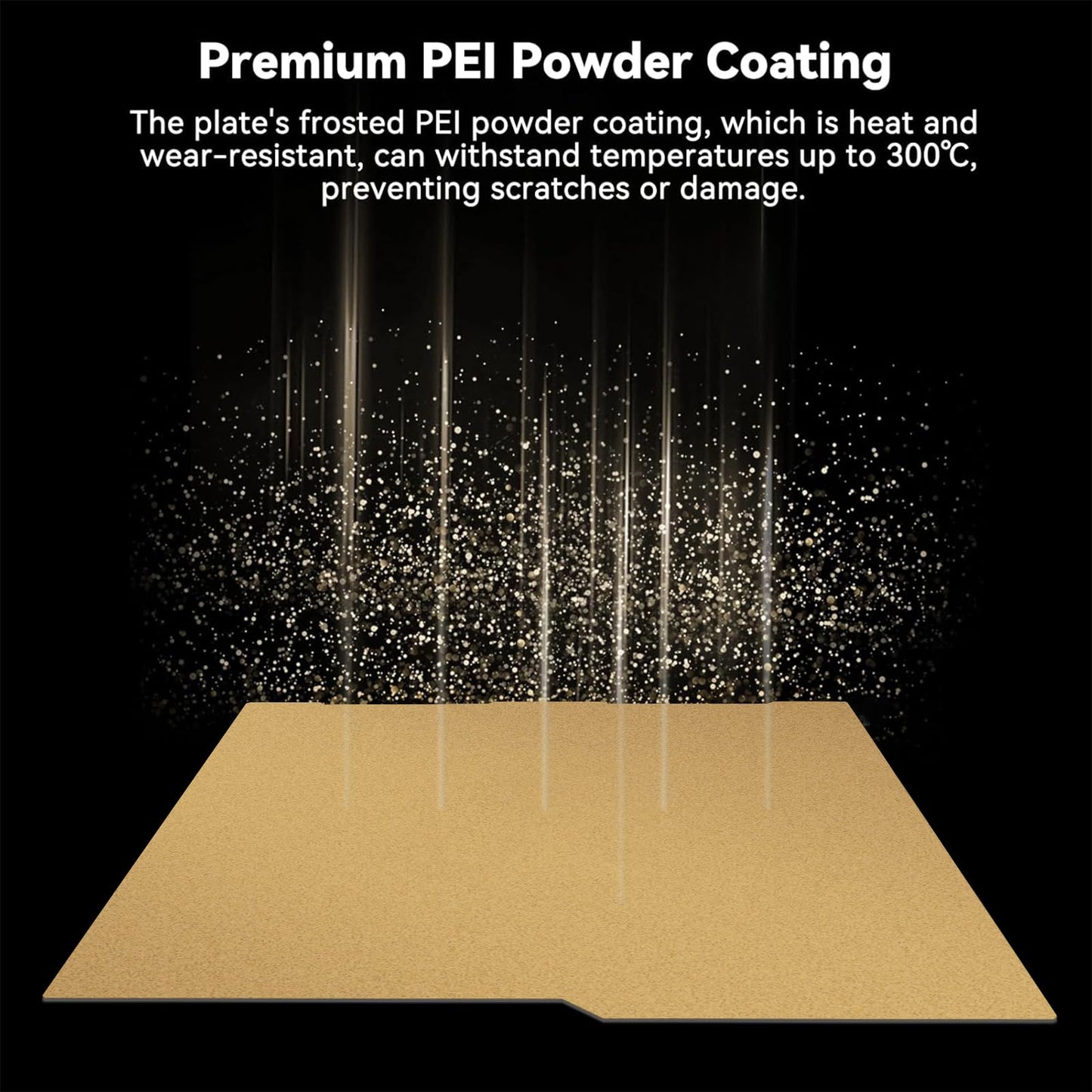HIKUDIY 256x268mm PEI+PEI Double Side Build Plate for Anycubic Kobra 3 V2/Kobra 3/Combo/ACE Pro, 3D Printer Parts Textured PEI Spring Steel Plate Print Bed for Anycubic 3D Printers
