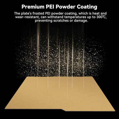HIKUDIY 256x268mm PEI+PEI Double Side Build Plate for Anycubic Kobra 3 V2/Kobra 3/Combo/ACE Pro, 3D Printer Parts Textured PEI Spring Steel Plate Print Bed for Anycubic 3D Printers