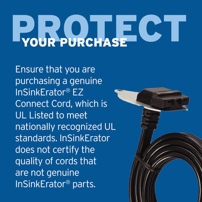 InSinkErator Garbage Disposal EZ Connect Power Cord for EZ Connect Garburators