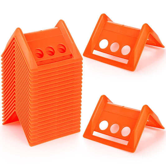 ZENFUN 20 Pack Corner Edge Protectors, Plastic Orange Cargo Edge Protectors, Flatbed Corner Protectors Heavy Duty Cargos Protector for Cargo Loads, Truck Box Shipping, Preventing Damage