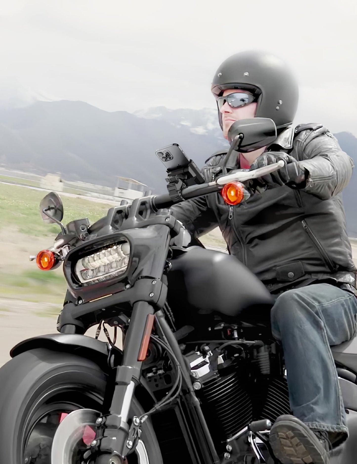 Grefay Bicycle Phone Holder Motorcycle Phone Holder 【1S Quick Release Robust Connections】 Anti Shake Universal 360° Bicycle Handlebar Holder for iPhone 15/14/13 S23/S22 4.5-7" Smartphone