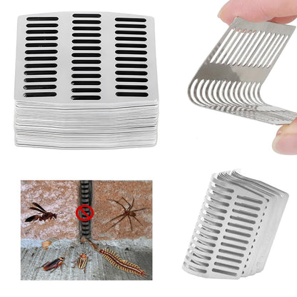 30PCS Stainless Steel Brick Weep Hole Covers for Brick Walls,Prevents Entry of Rats, Wasps,Bees, Lizards, Snakes and Scorpions （2.75" ）