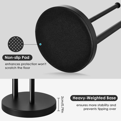 Toilet Paper Holder Stand, Bathroom Toilet Paper Stand with Large Reserve, Rustproof & Anti-Corrosion Toilet Paper Roll Holder Stand, Non Tipping Free Standing Toilet Paper Holder with Thick Base