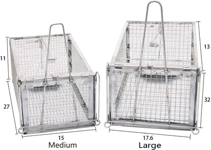 Kensizer Small Animal Humane Live Cage Rat Mouse Chipmunk Mice Voles Hamsters Trap That Work for Indoor and Outdoor, Catch and Release