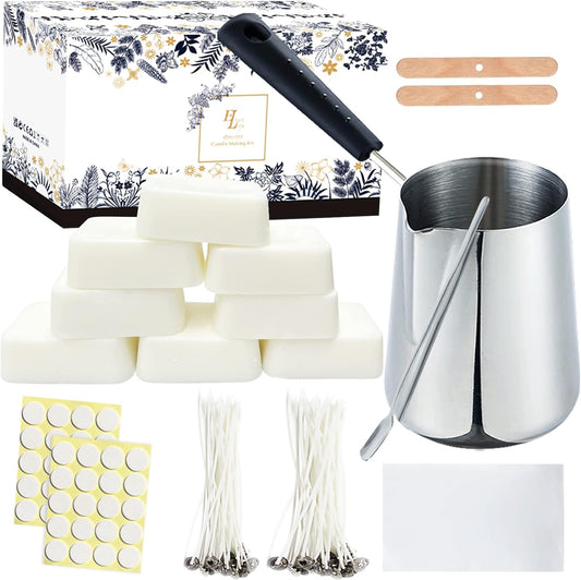 ETUOLIFE DIY Candle Kit, DIY Candle Making Kit Suitable for Beginners to Experts with Soy Wax, Pouring Pot, Magic Paper, Wicks and More Complete K It for Making Candles