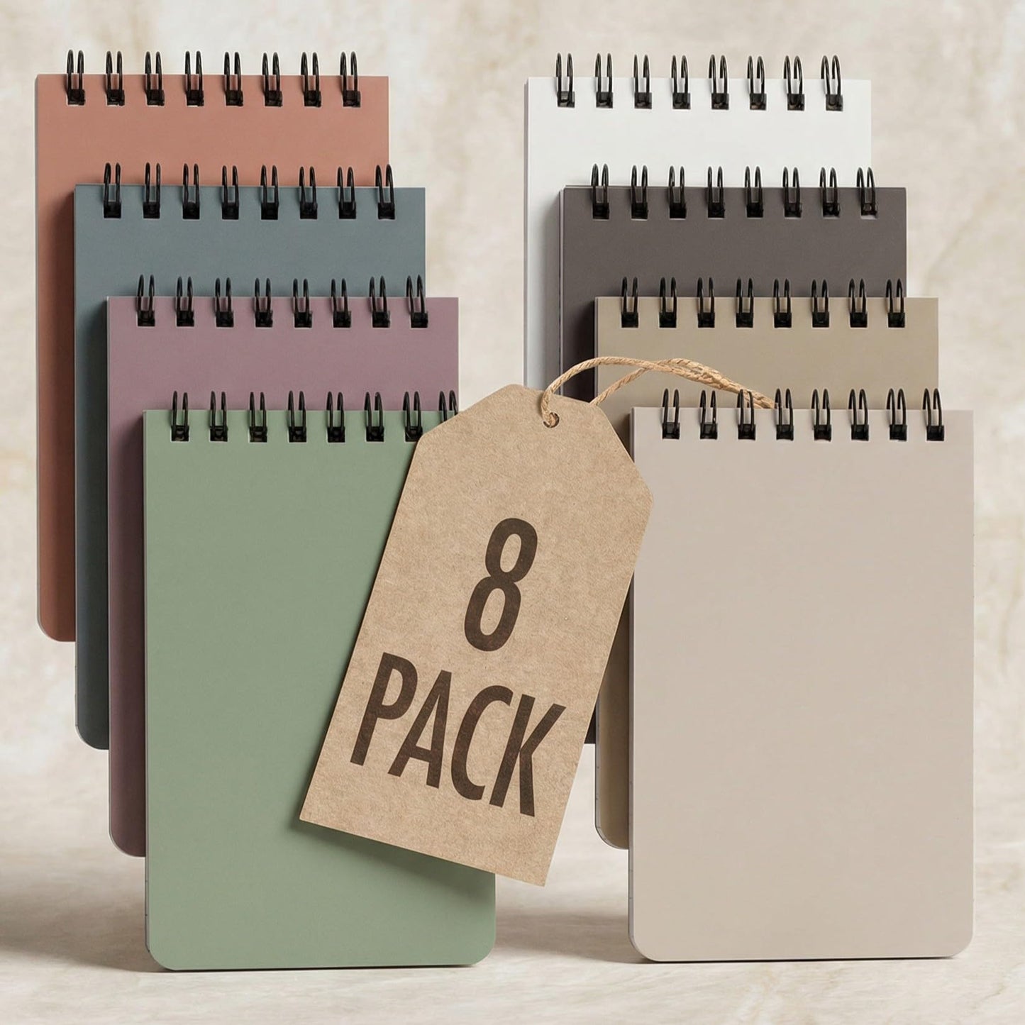 ZICOTO Aesthetic Pocket Notebooks Set Of 8 - Small 3x5 Spiral Notepads With Lined Pages - The Perfect Little Mini Pads to Stay Organized and Boost Productivity at Work or School