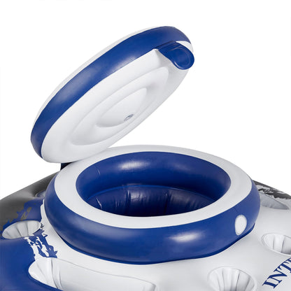 INTEX 56822EP Mega Chill Inflatable Cooler: Removable Ice Chest – 5 Built-in Cup Holders – 2 Durable Handles – Easy-to-Use Connectors – River Run Compatability