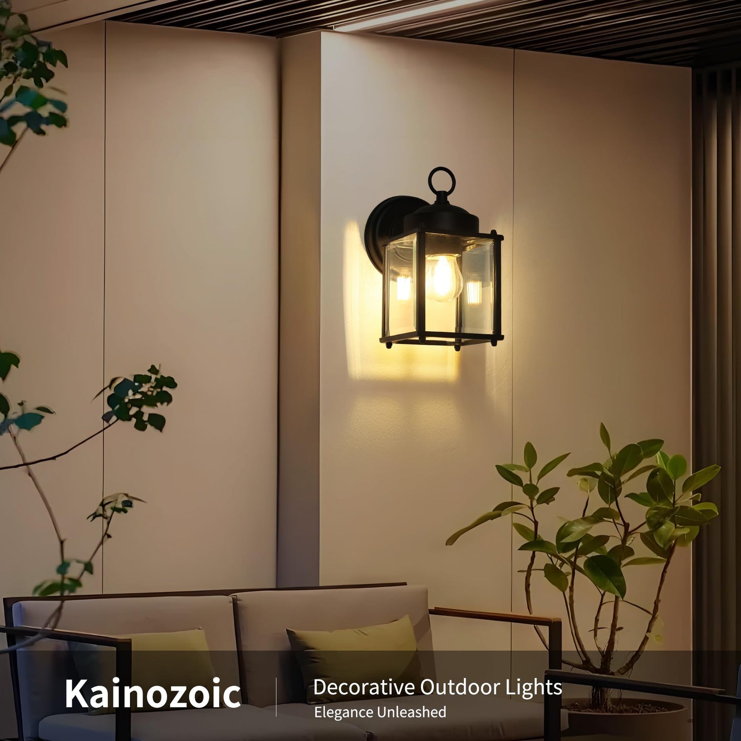 Outdoor Wall Light Fixtures Waterproof Porch Lights Anti-Rust Matte Black Exterior Light Fixture Outdoor Wall Lantern for Patio Front Door Garage House