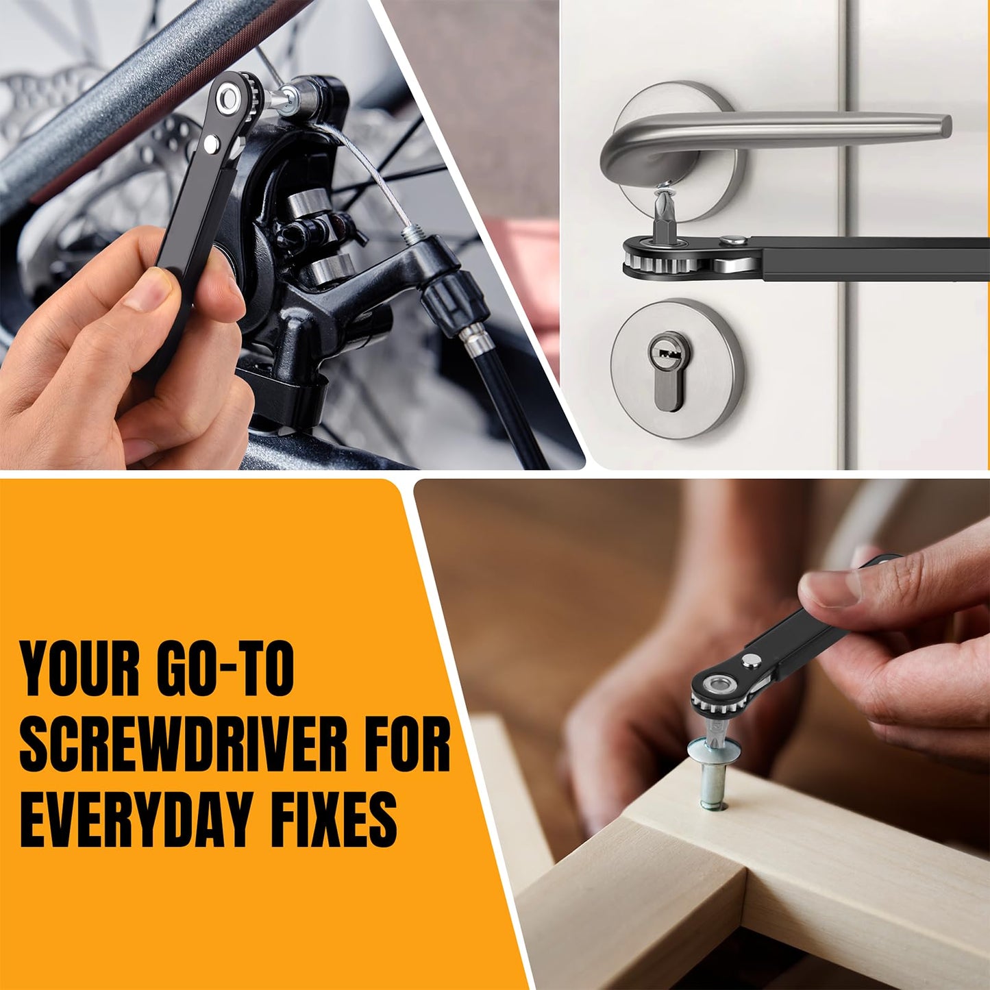 Ratcheting Screwdriver Men Gifts- 90 Degree Offset Screwdriver Bit Set Low Profile Pocket Screwdrive for Tight Space Cool Gadgets Gifts for Men Him Dad Husband (22Pcs Precision & DIY Bit Set)
