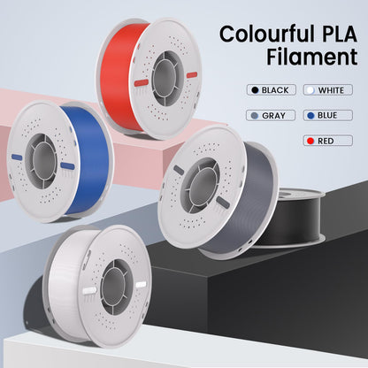 3D Printer Filament,PLA Filament 1.75mm Dimensional Accuracy±0.03mm Neatly Wound 3D Printing Filament Compatible with Bambu Lab/Anycubic/Creality All 3D Printers-1kg Spool (2.2lbs)-Blue