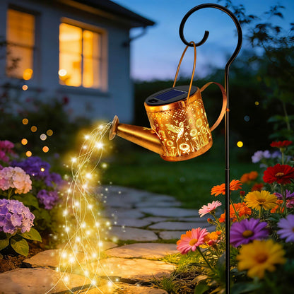 ZNYCYE Solar Watering Can Lights, Hummingbird Decorative Hanging Lantern Solar Lights Outdoor Waterproof, Gifts for Mom Women Grandma Birthday, Retro Metal Garden Decor for Outside Yard Patio Lawn