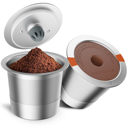 RETHONE Reusable K Cups Coffee Filter, Stainless Steel K Cup Reusable Coffee Pods Filters for Keurig 1.0 & 2.0 Coffee Makers BPA-Free Refillable Coffee Filters
