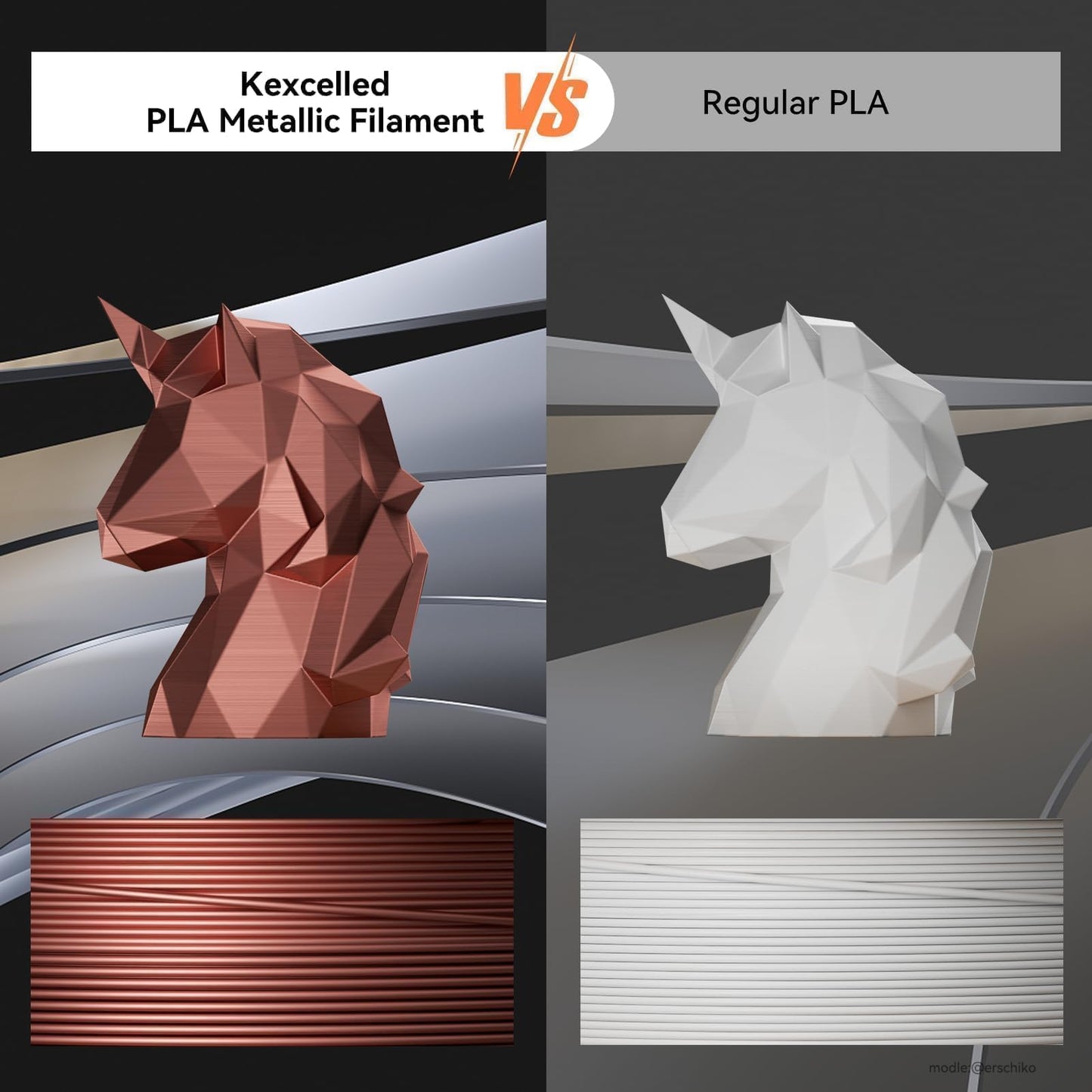 KEXCELLED Metallic PLA Filament 1.75mm, Hunter Green Metal 3D Printer Filament PLA,Silk Metal Glossy Shiny Surface,Dimensional Accuracy +/- 0.03mm,1kg Reusable and Removable Spool