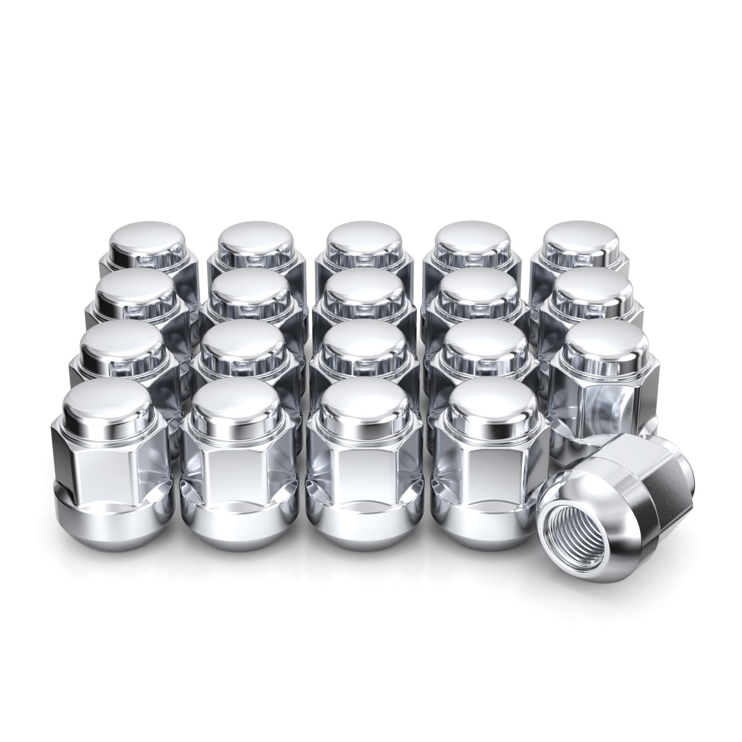 White Knight M12x1.5 Lug Nuts for Select Honda and Acura, Factory Style Chrome Radius Seat – WN20107-20AM (20 Pack)