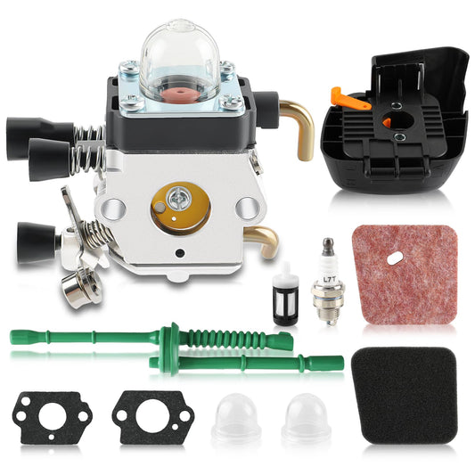 C1Q-S97 Carburetor for STIHL FS38 FS45 FS46 FS55 KM55 HL45 FS45L FS45C FS46C FS55C FS55R FS55RC FS85 FS80R FS85R FS85T FS85RX String Trimmer Weed Eater with Air Fuel Filter Tune-up Kit