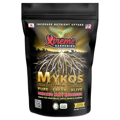 Xtreme Gardening Mykos Pure Mycorrhizal Inoculant Organic Root Enhancer, 1 LB - Granular