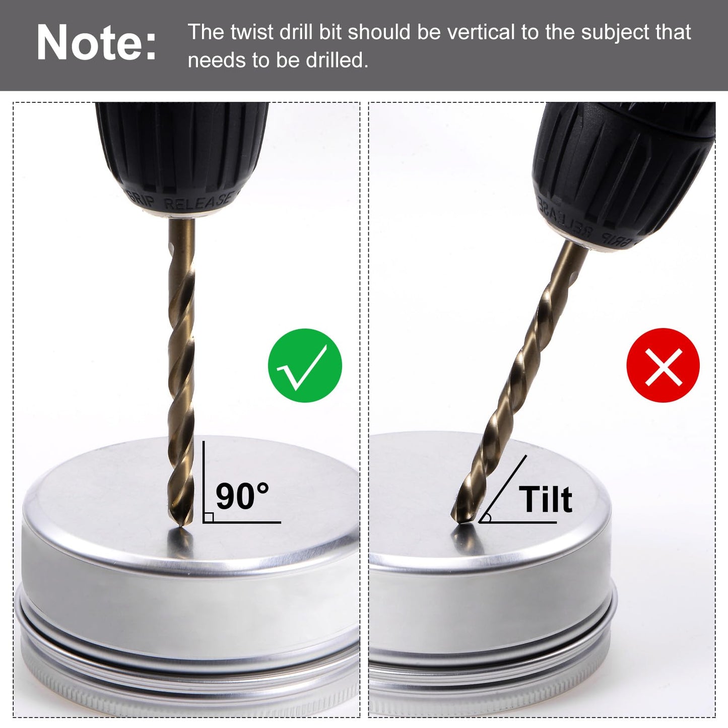 uxcell 7/8" M35 Cobalt Twist Drill Bits, High-Speed Steel Jobber Drill Bit for Stainless Steel, Hardened Metal, Cast Iron, Aluminum, Copper, Soft Alloy Steel, Wood, Plastic