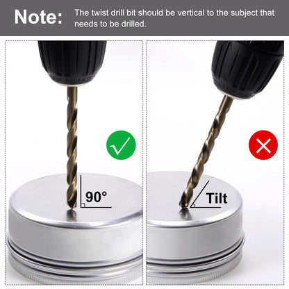 uxcell 7/8" M35 Cobalt Twist Drill Bits, High-Speed Steel Jobber Drill Bit for Stainless Steel, Hardened Metal, Cast Iron, Aluminum, Copper, Soft Alloy Steel, Wood, Plastic