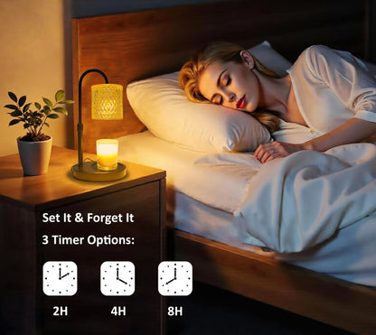 Candle Warmer Lamp with Timer & Adjustable Height Dimmer Christmas Gifts for Women, Wax Candle Lamp for Jar Candles, Home Room Décor Gifts for Women, Mom, New Home, Birthday Gfits Mother’s Day Gifts