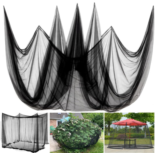 Mosquito Netting Garden Mesh Netting,33x10Ft Bird Garden Screen Mesh NettingBarrier Hunting Blind Plant Protecting Net, Insect Netting for Balcony, Apartments, Garden Patio（Black）