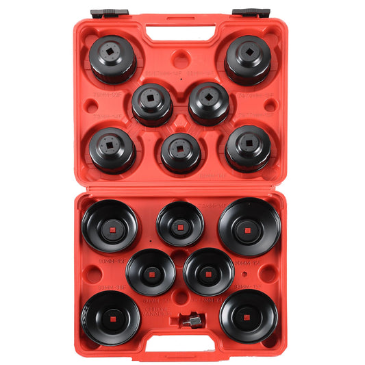 Acymner 15PCS Oil Filter Cap Wrench Tool | Universal Oil Filter Socket Wrench Set 3/8 inch Drive