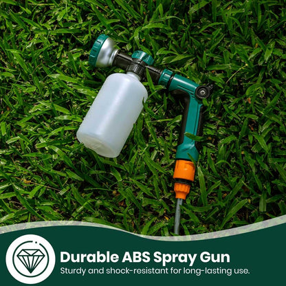 VENETIO 8-Dial Hose Attachment Spray Gun for Liquid Fertilizer/Soap | Precision Lawn & Garden Feeder for Uniform Fertilizing and Watering Plants | Hose-End Nozzle Sprayer with 500mL Bottle