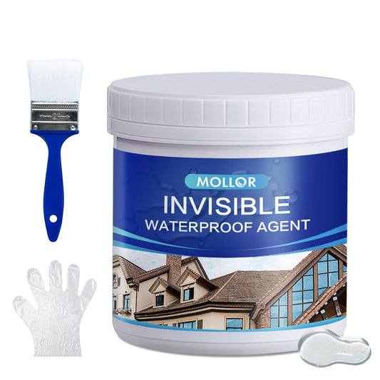 MOLLOR Waterproof Sealant Clear, Transparent Waterproof Coating Water-Based Invisible Agent Roofs, Walls, Garden, Bathroom, Kitchen Indoor & Outdoor - 17.5 Oz