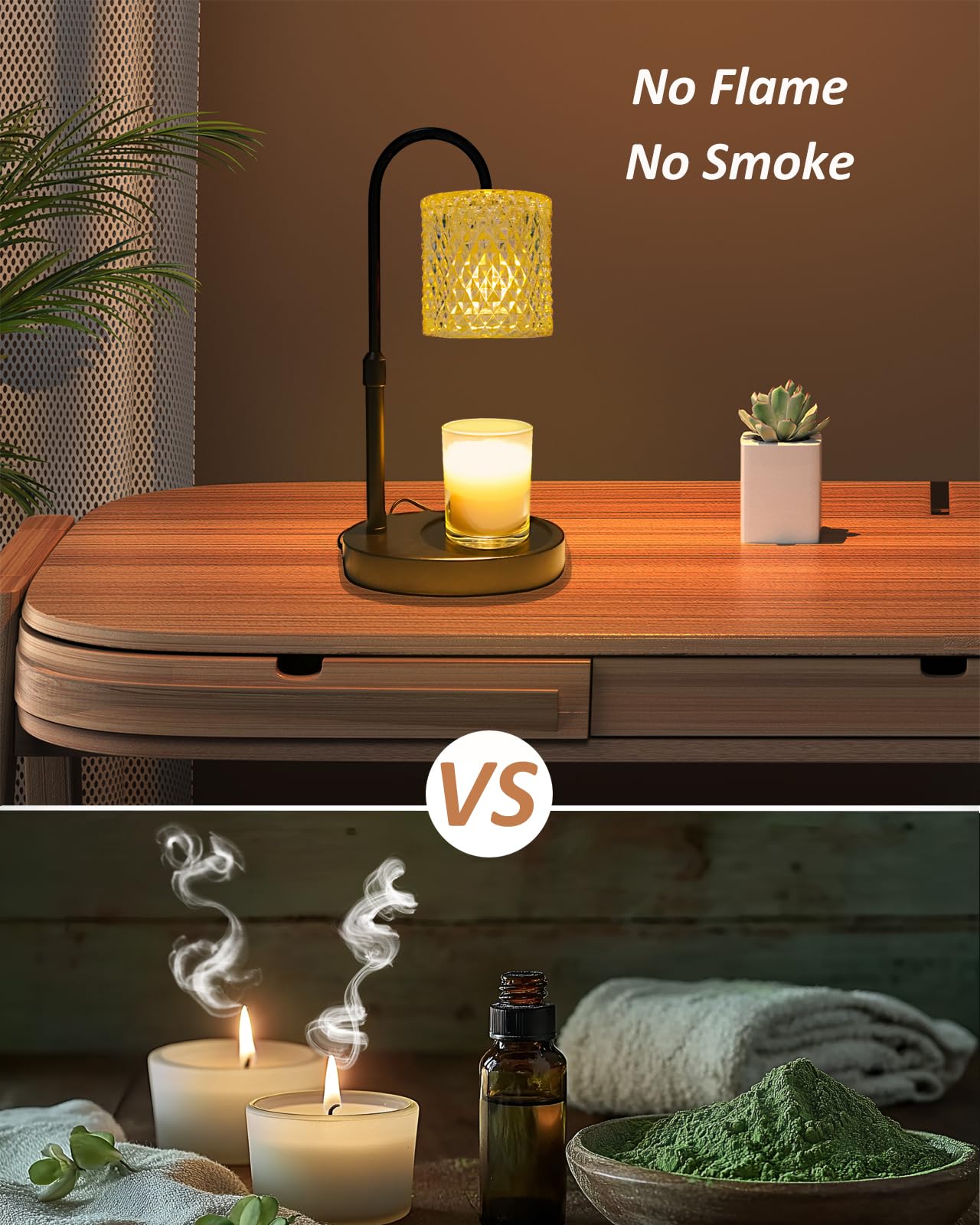 Candle Warmer Lamp with Timer & Adjustable Height Dimmer Christmas Gifts for Women, Wax Candle Lamp for Jar Candles, Home Room Décor Gifts for Women, Mom, New Home, Birthday Gfits Mother’s Day Gifts