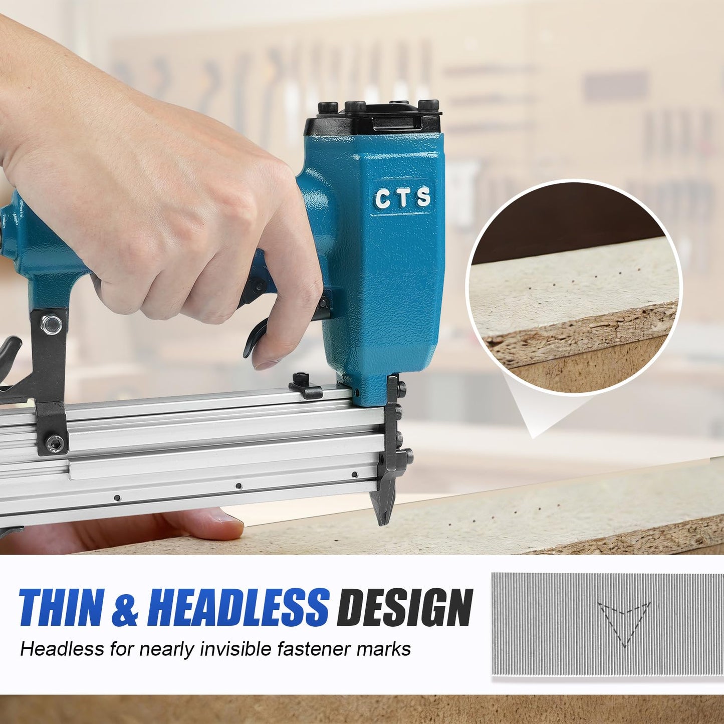 KIMSING P625SS(25mm) 23 Gauge Stainless Steel Micro Pin Nails 9,000 Pcs/Box, Headless Pinner Nails for Pneumatic Pin Nailer