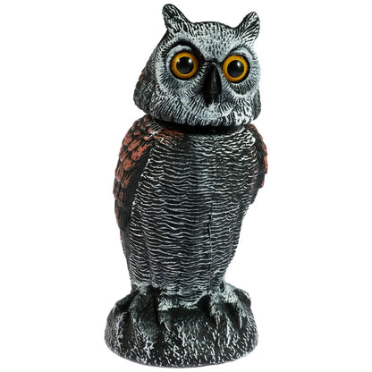 Owl Decoys to Scare Birds Away Fake Owl Decoy with Rotating Head Lifelike Scarecrow Plastic Owls to Scare Birds Waterproof Garden Owls Statue for Patio Garden Yard