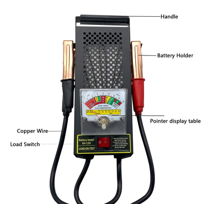 kaiheng Battery Tester 100A Battery Load Tester, Car Battery Load Tester 6V 12V with Voltmeter and Alligator Clips