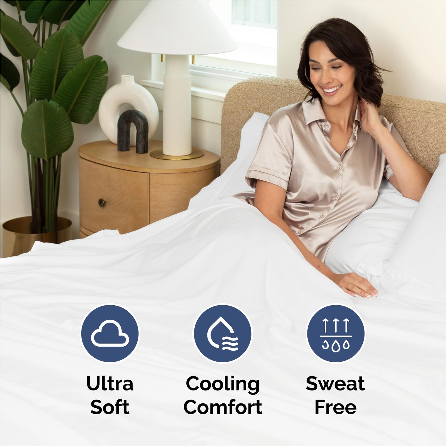 King 6 Piece Sheet Set - Breathable & Cooling Sheets - Hotel Luxury Bed Sheets - 1 Flat Sheet, 1 Fitted Sheet & 4 Pillowcases - Deep Pocket - Easy Fit - Comfy, Soft & Wrinkle Free - King White Sheets