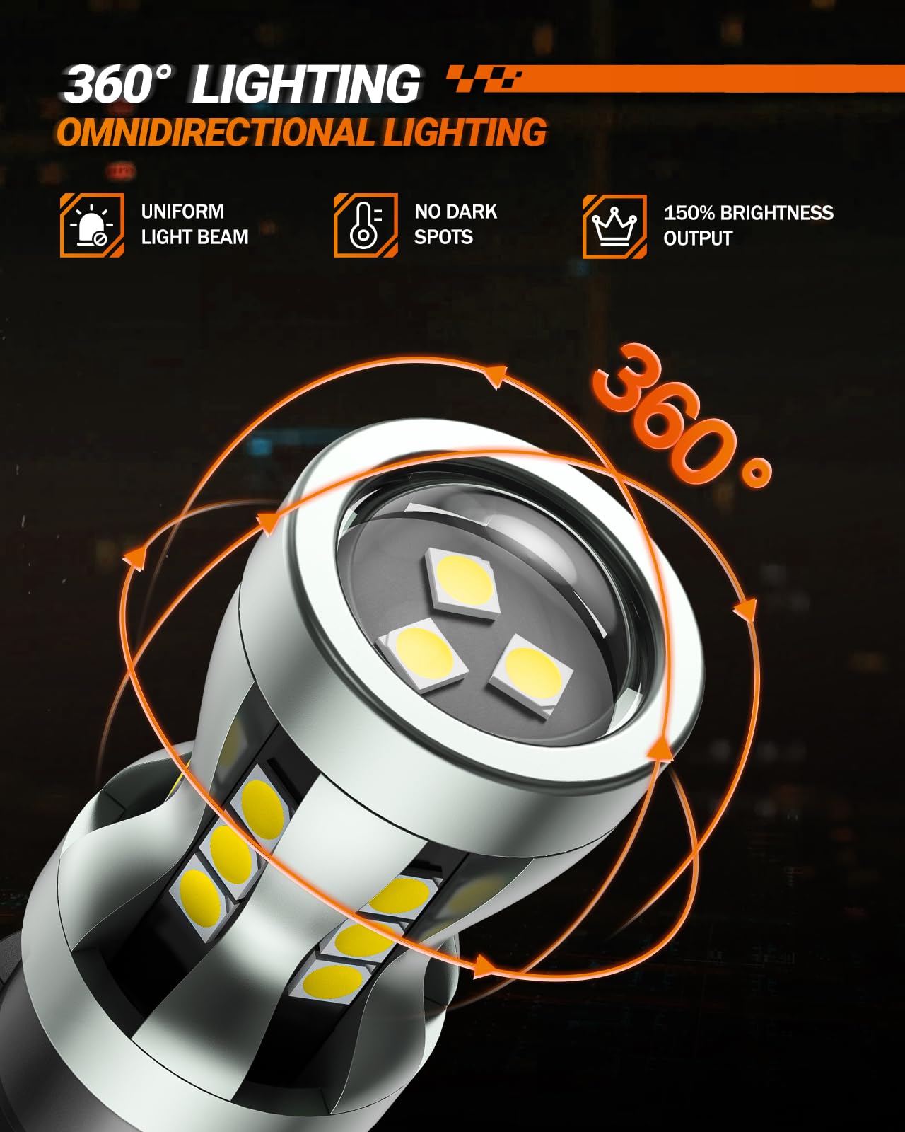 SEALIGHT 912 LED Bulbs, T15 6000k White 2600Lumens 1300% Brightness Super Bright LED Reverse Light, 906 904 902 W16W Backup Lights, Exterior Replacement, Pack of 2
