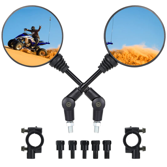 OFIG Motorcycle Mirrors with 7/8" Handlebar Mount, ATV Mirrors Compatible with ATV Motocycle Scooter Moped Snowmobile Polaris Sportsman Dirt Bike Cruiser Chopper