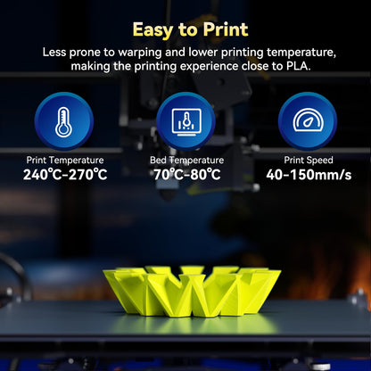 JUSTMAKER PETG Glass Fiber 3D Printer Filament, Updated Stronger Impact Resistance, Dimensional Accuracy +/-0.03mm, 1.75mm, 1kg, White