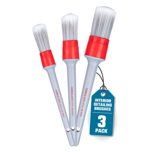 Chemical Guys All in The Details Interior Detailing Brush Set (Great for Cars, Trucks, SUVs, RVs, & More)