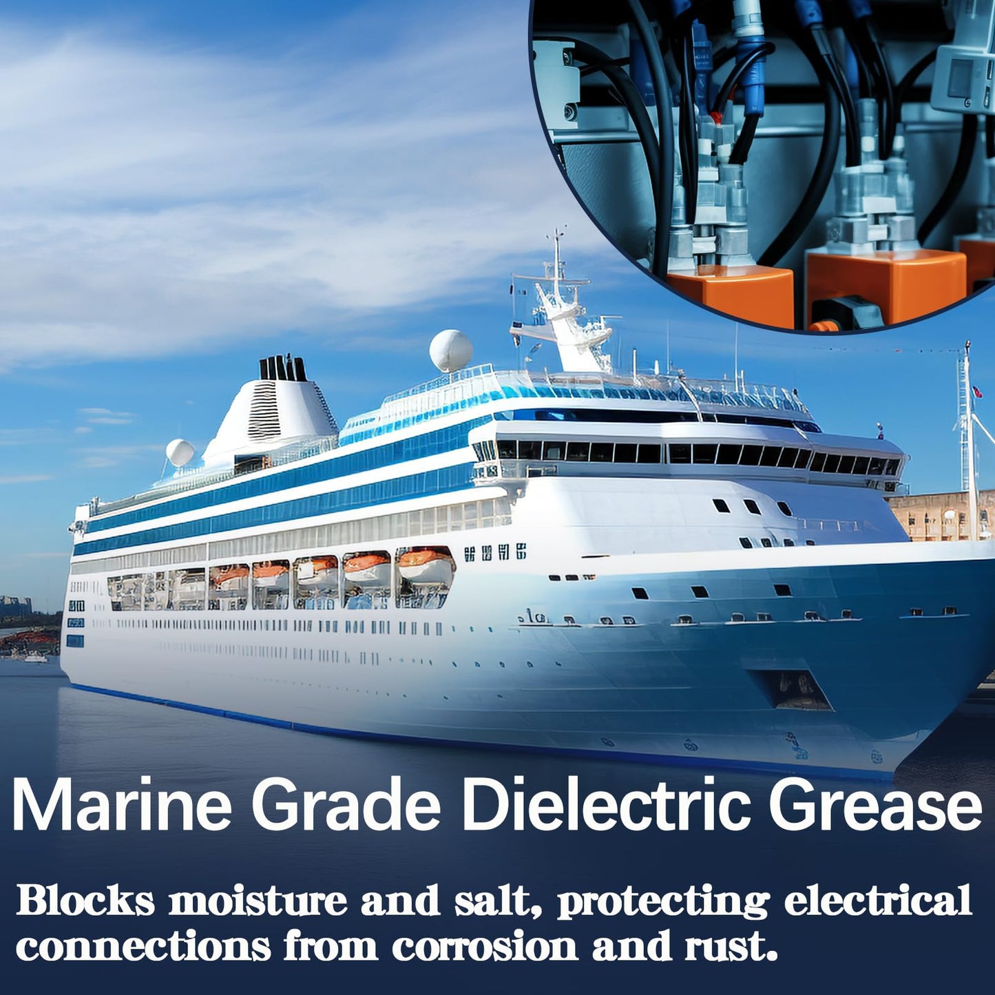 BTAS Dielectric Grease for Automotive Electrical Connectors,Car Battery Terminal Spark Plug Boot Corrosion Preventer Electric Silicone Paste,Dialectical Grease of Marine Electronics with PTFE 8 oz
