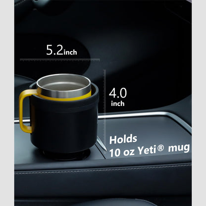Car Cup Holder Expander Organizer with Adjustable Base, Compatible with Hydro Flasks 32/40 Ounce, Yeti Ramblers 20/26/30 Ounce, Other Bottles in 3.4"-3.8" (Black)