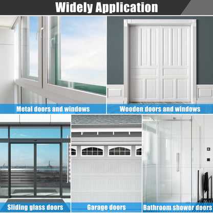 Draft Seal Tape for Doors and Windows 1 in x 20 Ft Silicone Weather Stripping Extra Thick 2mm Door Seal Strip with Strong Adhesive Draft Insulation Stopper Side Seal - White