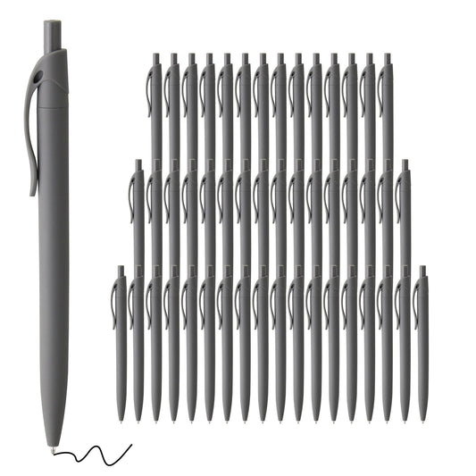 Deegtran Pens Bulk, 50 Pack No Bleed Black Click Pens, Wholesale Retractable Ballpoint Pens, Pens Medium Point, Smooth Ink Pens, 1.0MM Black Ink