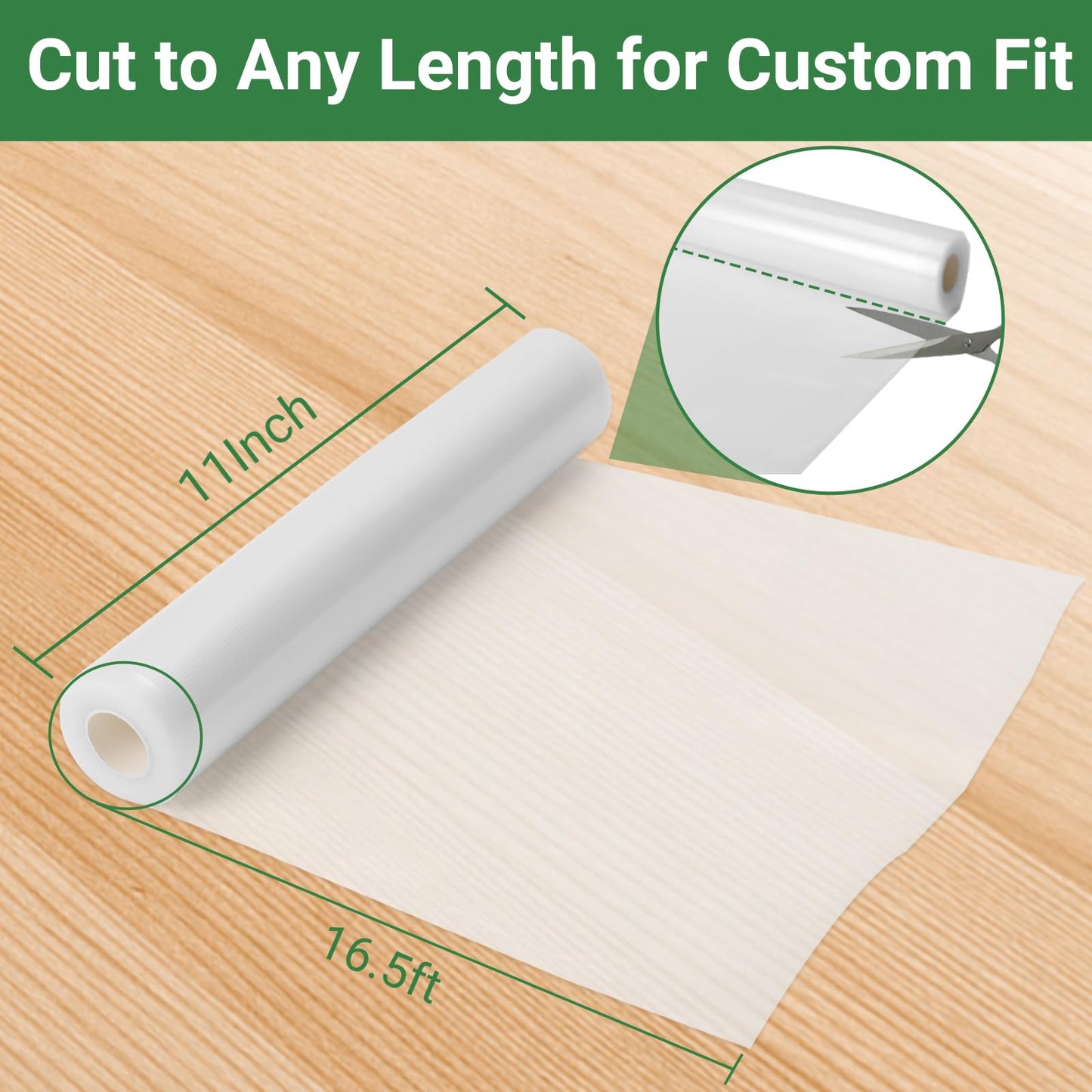 Vacuum Sealer Bags Rolls for Food Storage, 3 Rolls 11" x 16.5', BPA-Free, Heavy Duty, Commercial Grade, Sous Vide & Freezer Safe, Cut to Fit