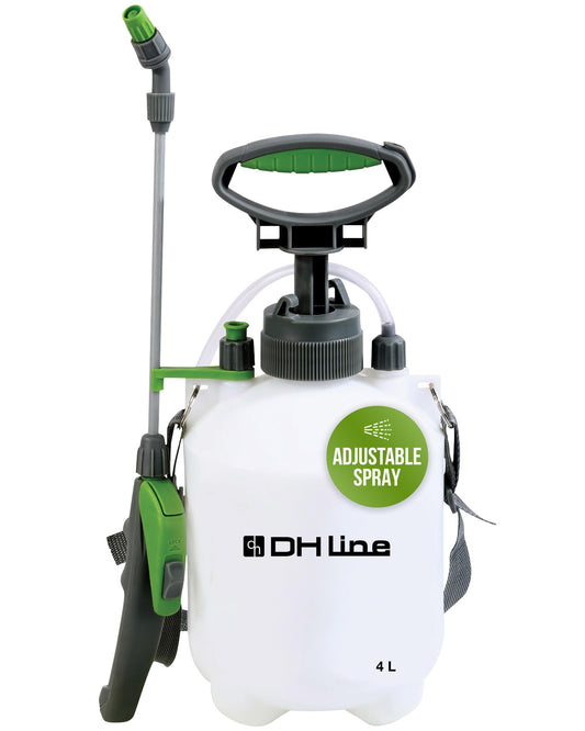 DH Line White 1-Gallon Spray Bottle for Plants - Adjustable Nozzle Pump Sprayer with Multiple Spray Patterns, Plant Spray Bottle Featuring Safety Valve to Prevent Overpressure
