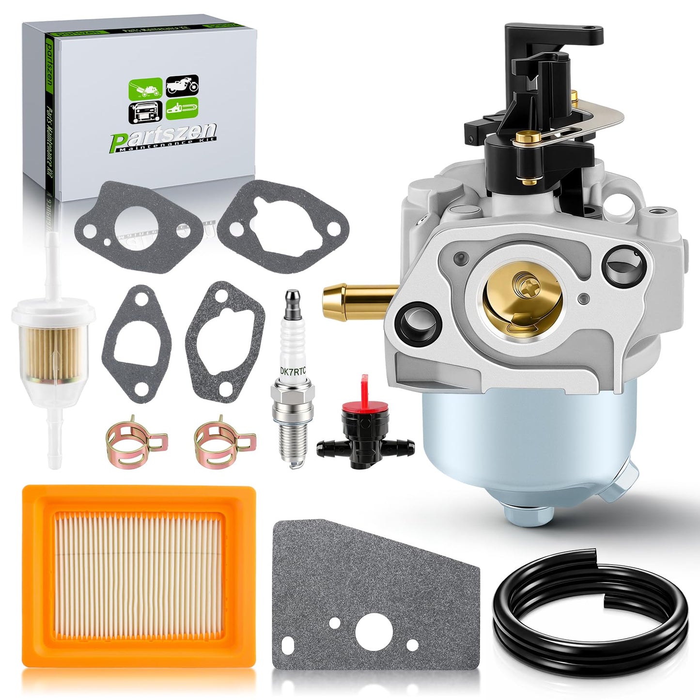partszen 14-853-68-S Auto Choke Carburetor Kit Fit for Kohler Lawnmower XT675 XT6.75 XT650 XT6.5 with 14 083 15-S Air Filter 3071 3076 3085 3086 3035 3043 3045 3066 2034 2044 2063 2070